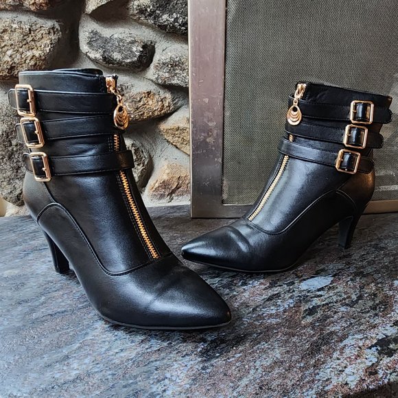 NWOT IDIFU Buckle Strap Ankle Booties Size 10 - Picture 10 of 16